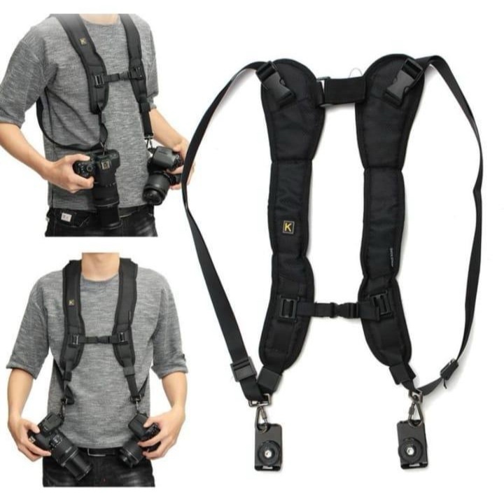 Harnais Double épaule Hensych Pour Appareil Photo | Décompression | Libération Rapide | Pour DSLR